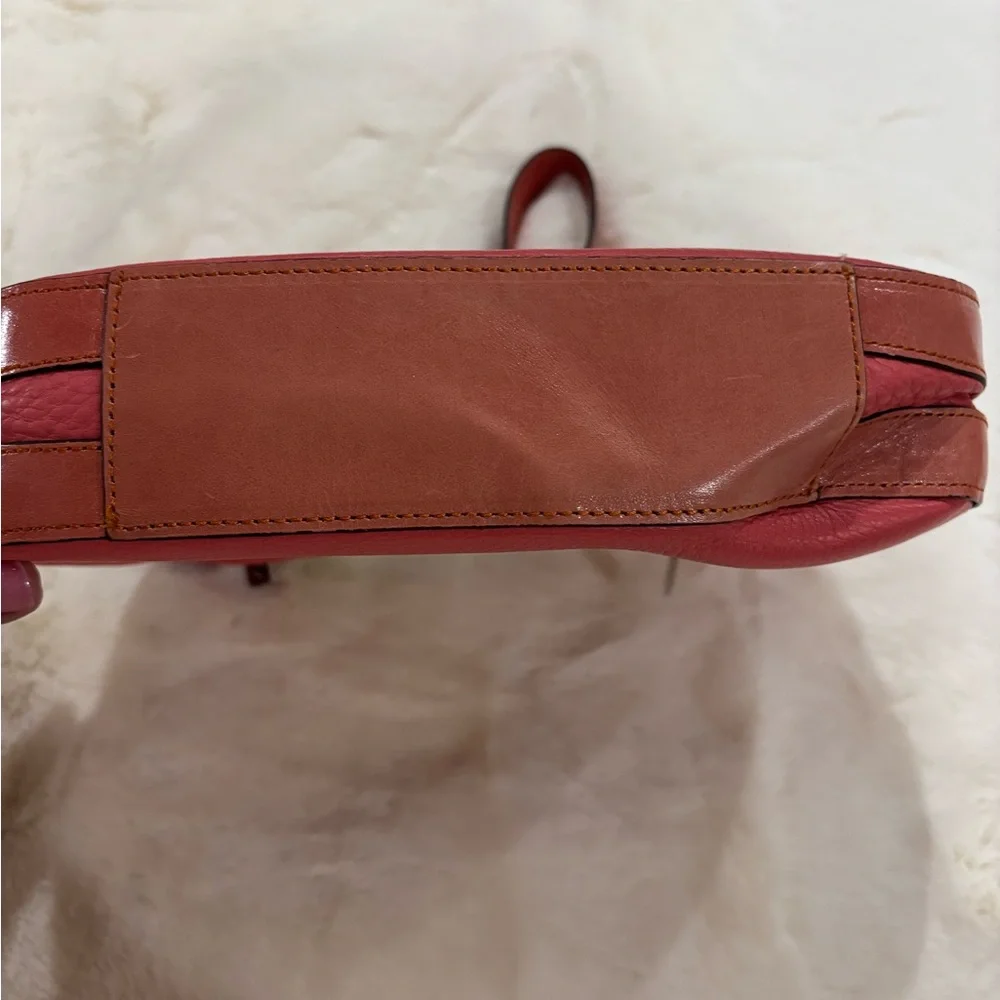 Maxx New York Coral Leather Hobo Bag